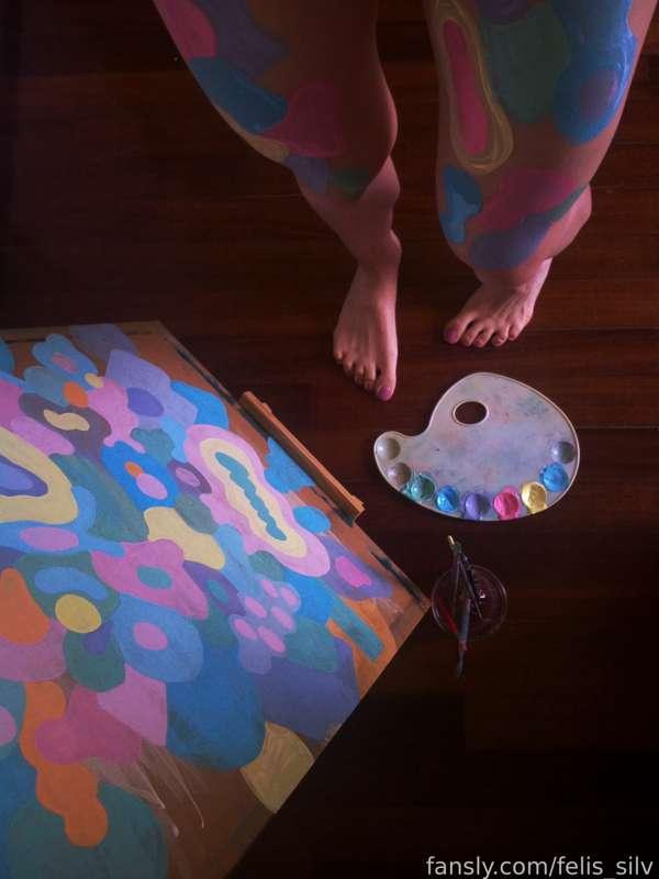 #fyp #feet #nude #artistic #bodypaint #painting #legs 
