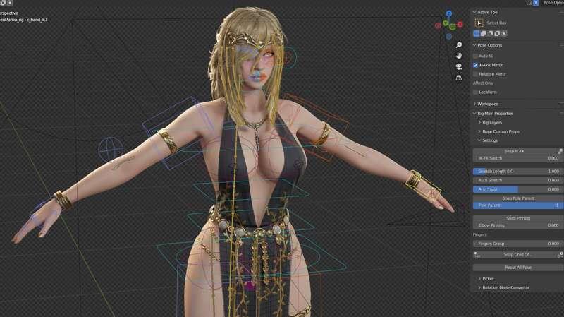 Pre-release: Queen Marika Full Blender Rig!