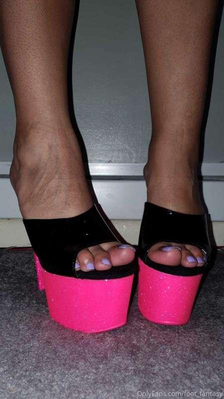 Hot pink glitter pleaser heels