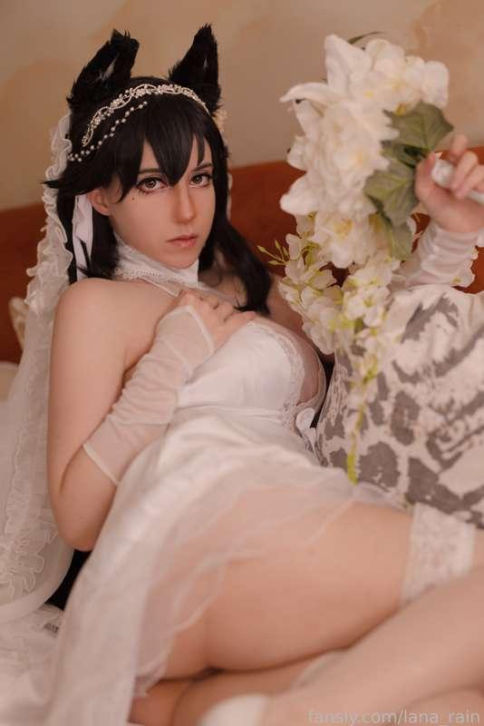 "Commander, how does your bride look? &lt;3"

-Atago (Lily-White Vow Skin/AzurLane)

#Atago #AzurLane #Wedding #Cosplay #Cosplayer #Pussy #BigTits #ThighHighs #Heels #WeddingDress

