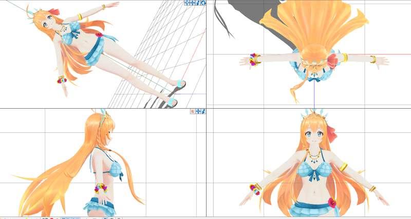 MMD Pecorine Bikini proces