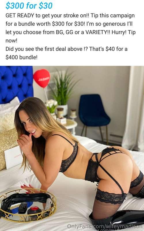 # ***BUNDLE SALE***

https://onlyfans.com/1008891206/wifeyma..