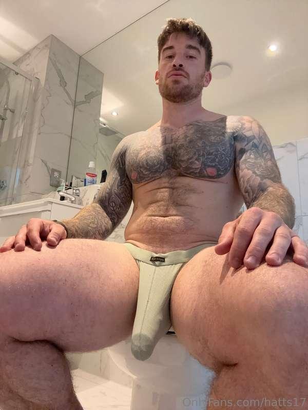 These stretchy green briefs getting worked by my thick meat!..