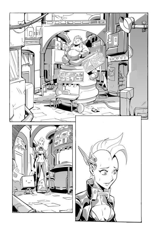 Old cyberpunk comic pages!