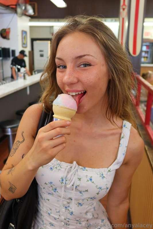 It’s not just the ice cream that’s dripping 😏💦