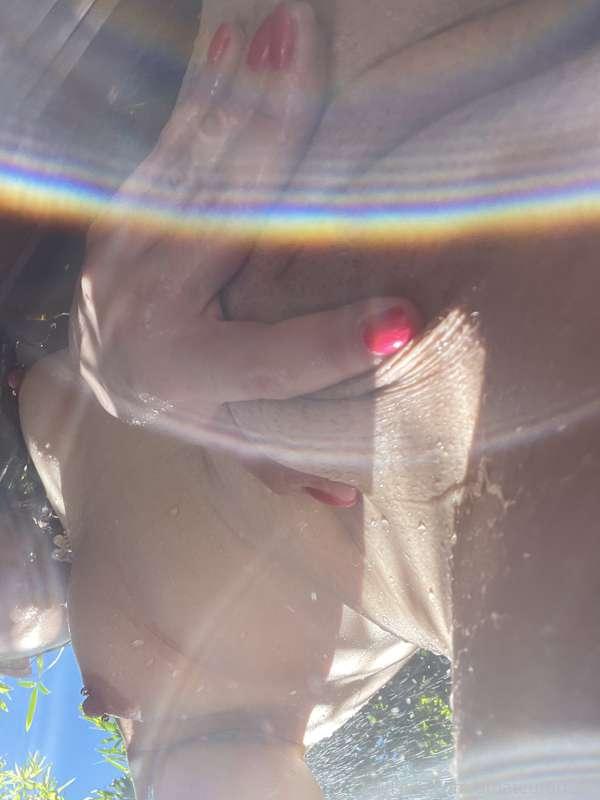 YAY caught a rainbow on my pussy
