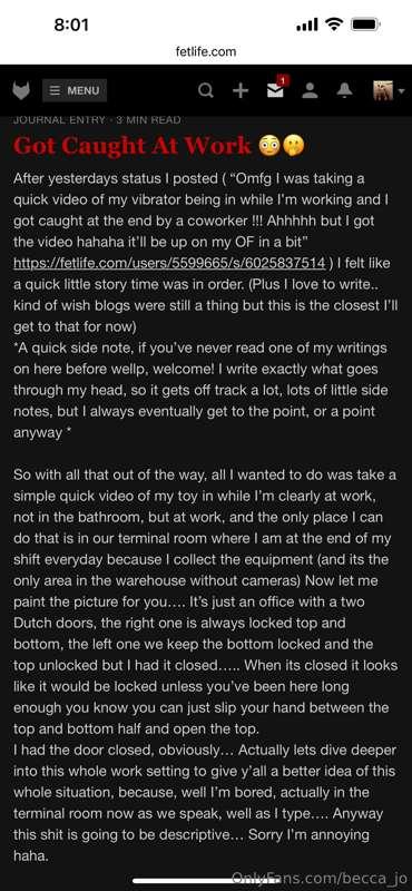 Don’t know how else to post writings on here so here’s this...