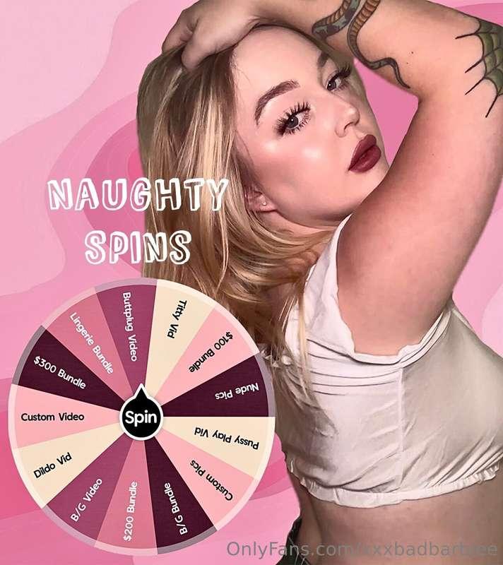 Wanna play a game sexy? 🤩😈 Take a spin on my Naughty Spins w..