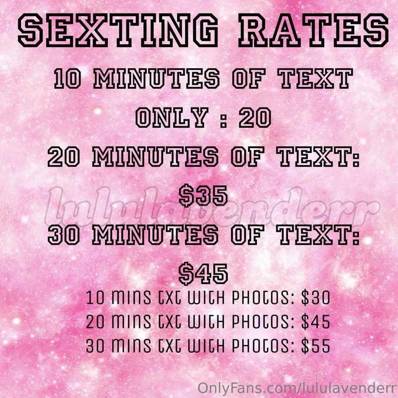 SEXTING RATES 💗 Send a DM if needed.