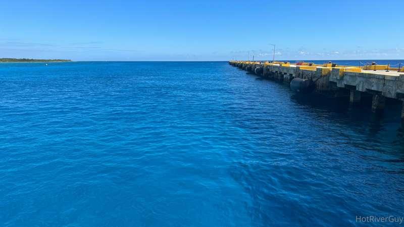 The Caribbean Ocean is so blue and beautiful.