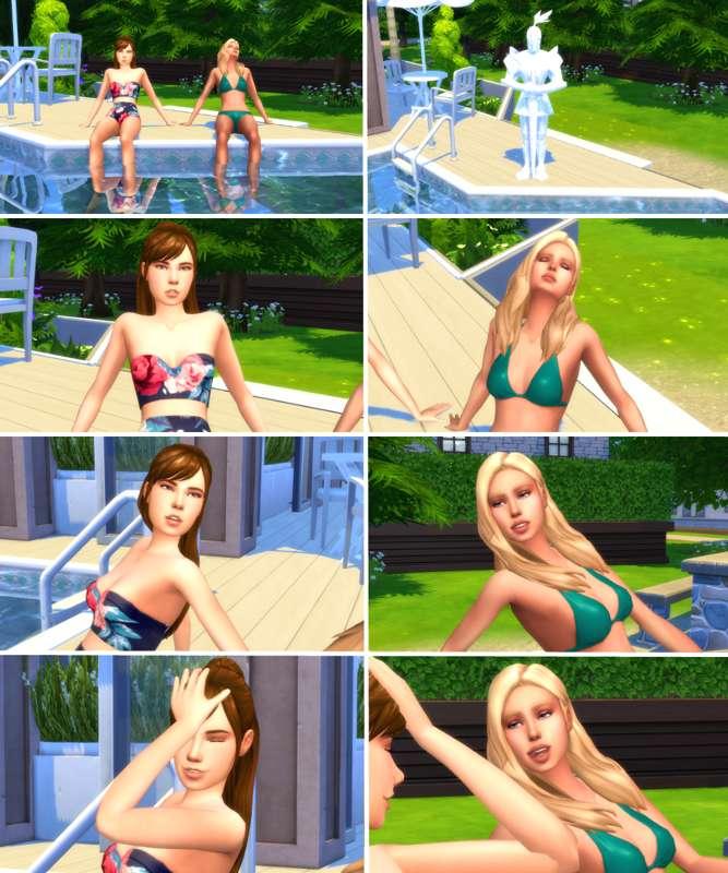 Pool Side Chat Poses