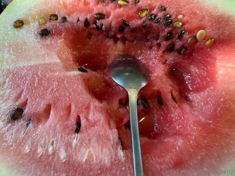 today is watermelon day i ate half of one watermelon and hal..