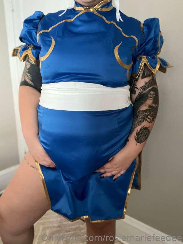 Fat Chun-Li never wears anything under her outfit, even duri..