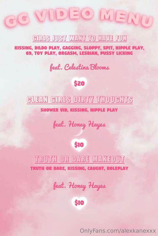 💗Updated GG video menu!💗