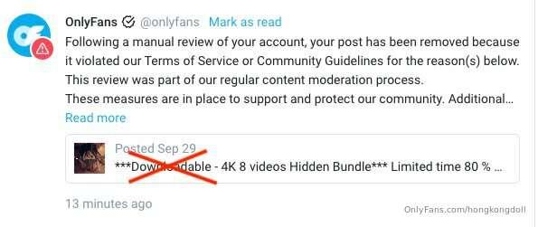 Content on Onlyfans is not permitted to be "~~D0WN⚠️L0ADED~~..