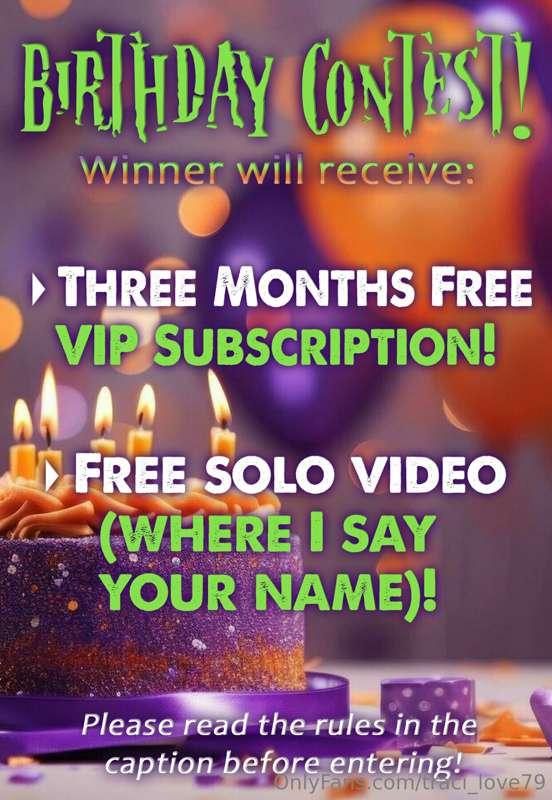 ***BIRTHDAY CONTEST!*** 🥳🎉🎂
**EVERYONE WHO ENTERS, GETS AN E..