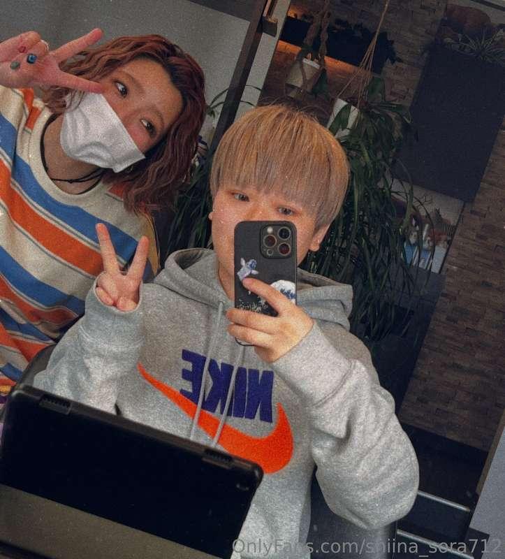 The day before we moved, the last beauty salon!引っ越し前日、最後の美容院..