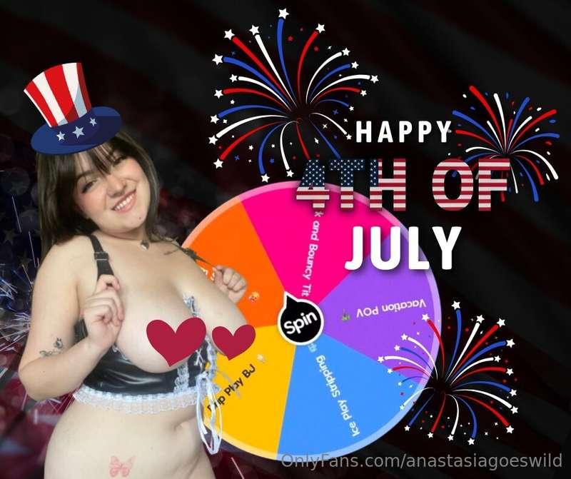 Independence Day Spin Game 🍍💋The fireworks aren't the only t..