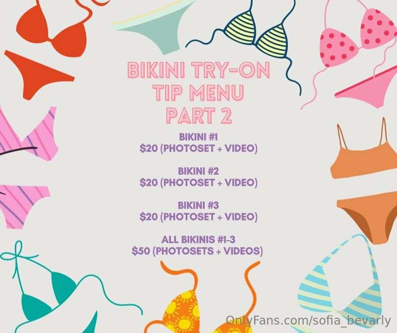 **BIKINI TRY-ON TIP MENU PART 2** 📣👙

Swipe right ➡️ to see ..