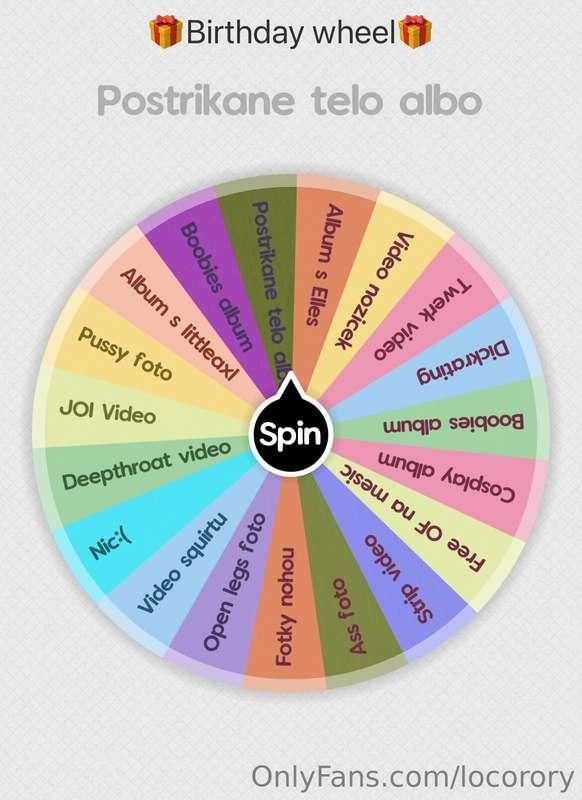 Yep, b-day wheel 🎁 I will screen record your spins as a proo..