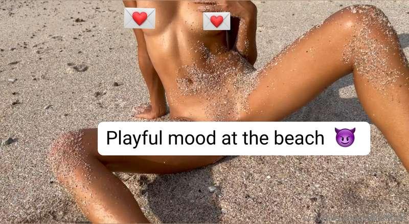 Playful mood at the beach 😈video exclusive for VIPs 