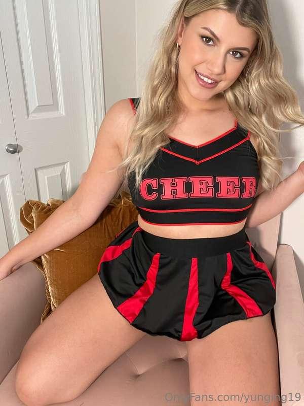 Want me to fulfill your cheerleader fantasy? 😈