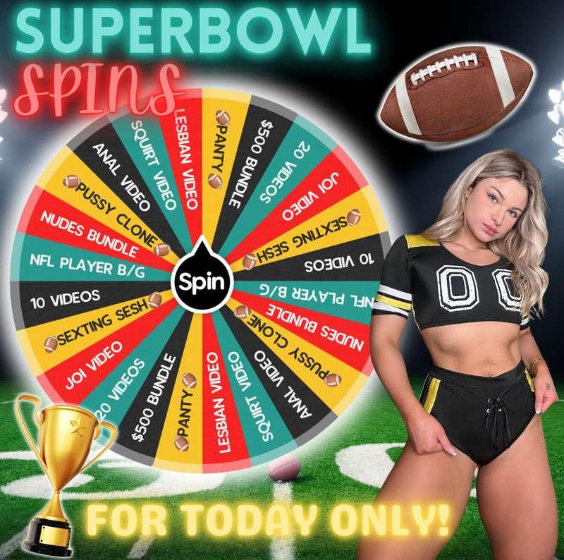 🏈💚SUPER BOWL SPINS❤️🏈 for TODAY only!!!🏟️ score a touchdown ..