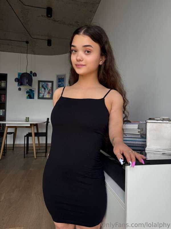 I love myself in this black dress, it emphasizes my figure s..