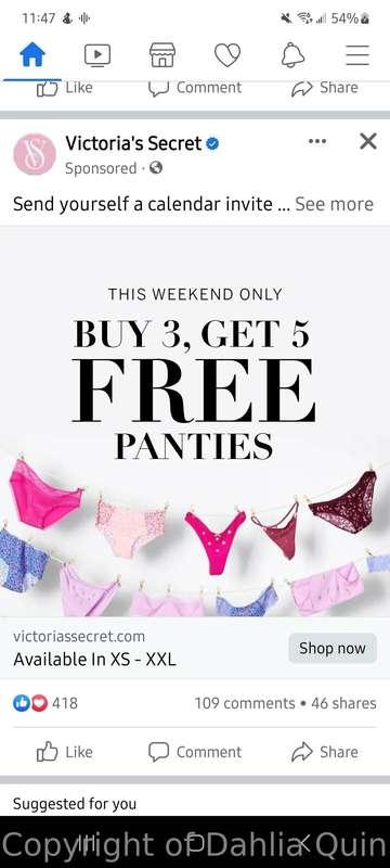 Anyone want to pick out some panties for me?