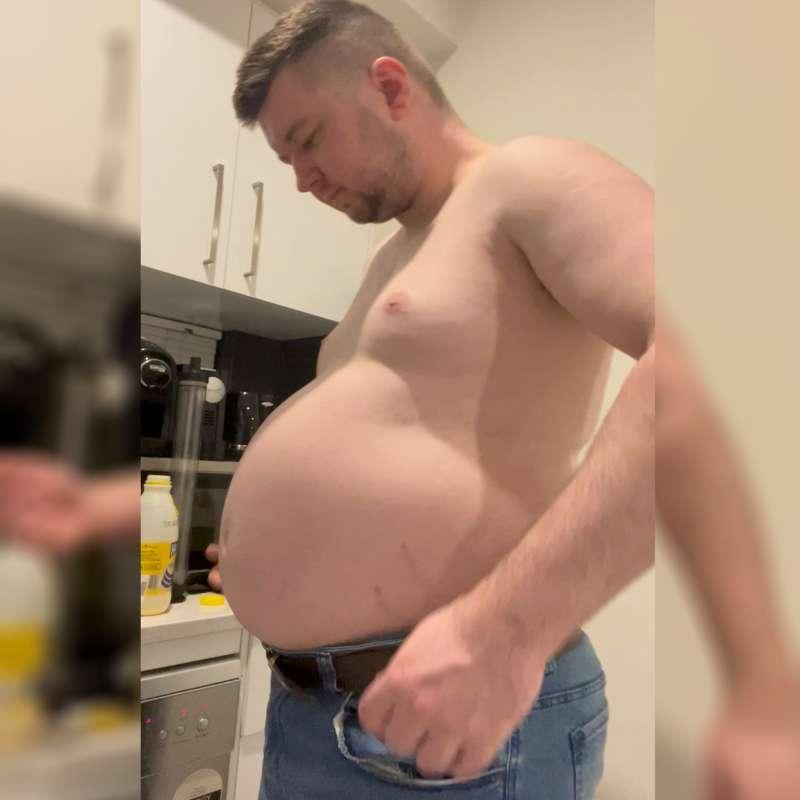 Belly full of custard