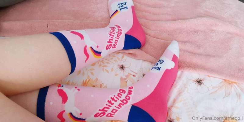 I had a request to post these socks because of how silly the..