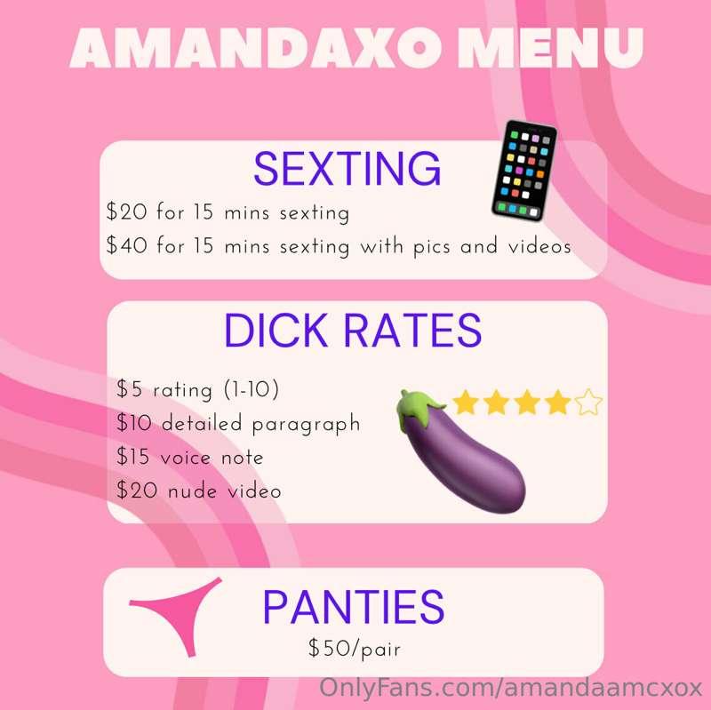 friendly reminder of the other things I offer 🥵