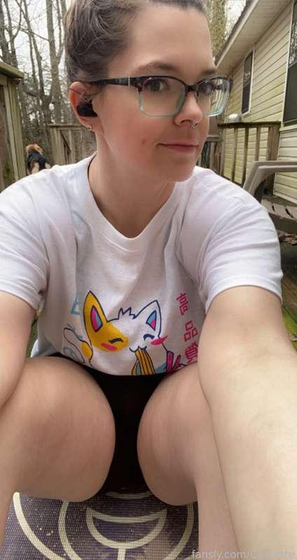 #fyp #nerdy #anime #hugetits #naturaltits #hucow #lactation #lactating #outside #workout 