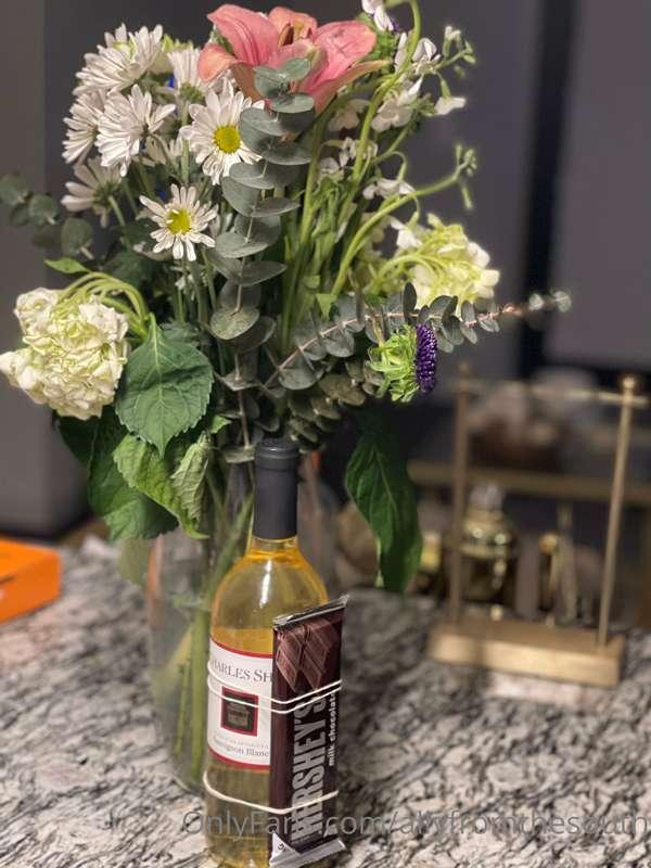 Treating myself to some wine and chocolate from @shapedbysha..