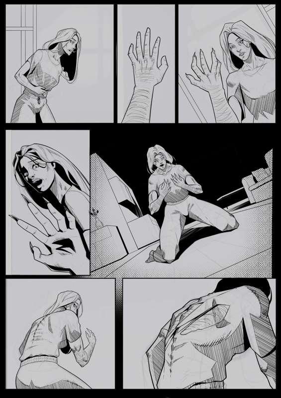 Female werewolf transformation ink