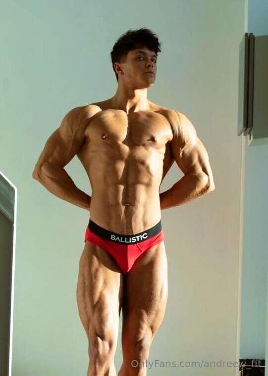 Posted on the stairs, arms crossed behind me, biceps flexed ..
