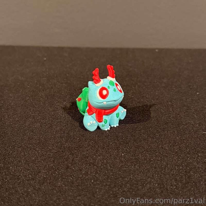 Catching you off guard with Christmas Bulbasaur. Merry Chris..