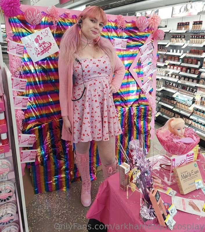 It was Barbie day at work and my boss was like "You have pin..
