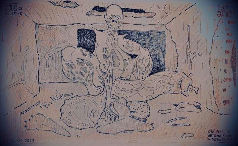 (Cockvore warning) Strange creature lurking in abandoned buildings..