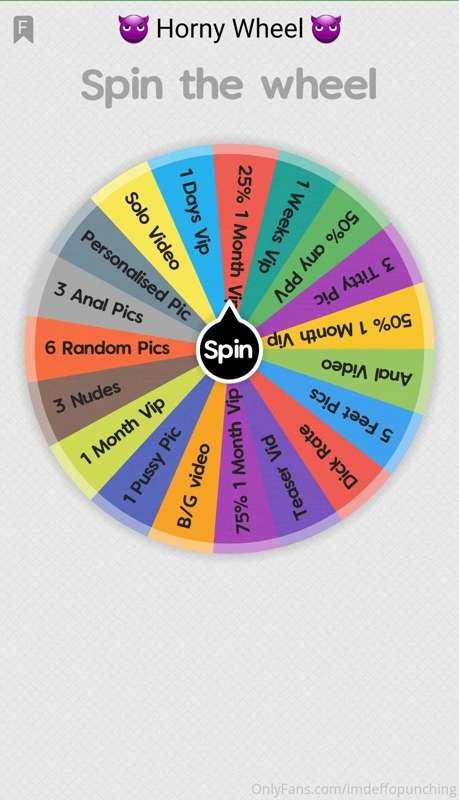 😈 ***Horny Wheel Time*** 😈
**What Will You win?** 🥵😜
*Please..