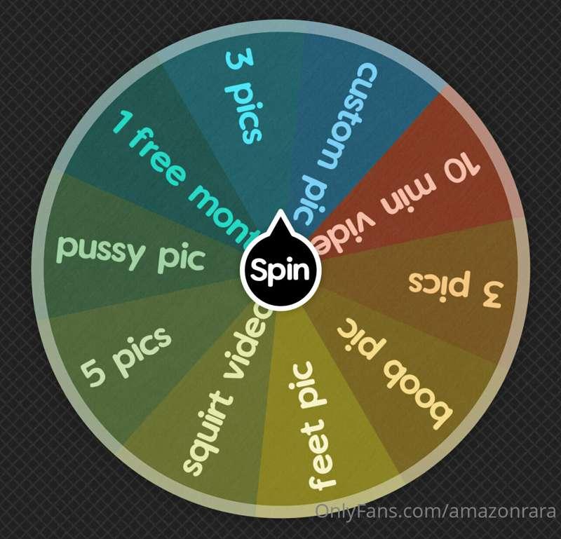 Hey love check out this special 😘
1 spin $10
2 spins $18
3 s..