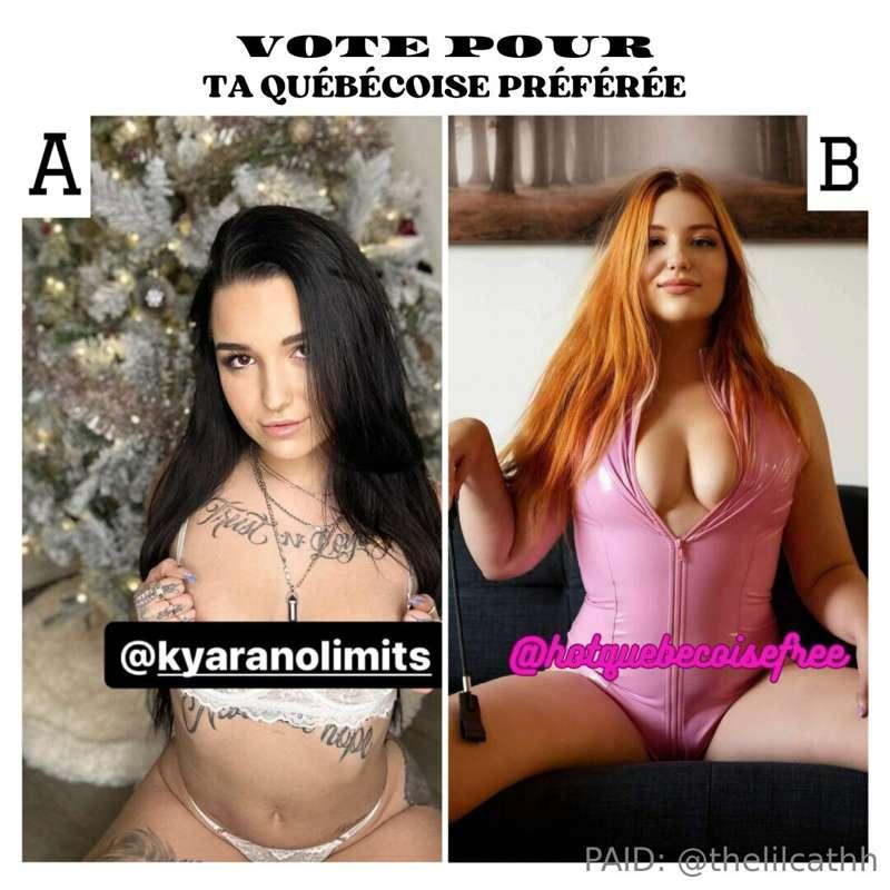 ***VOTE*** pour **TA QUÉBÉCOISE PRÉFÉRÉE** 💙

A: @kyaranolim..