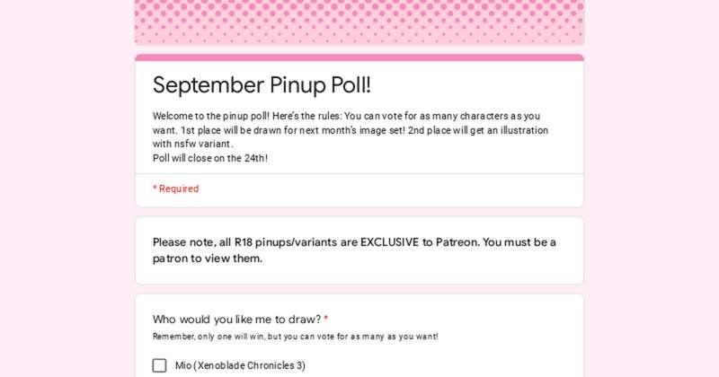 September Pinup Poll!