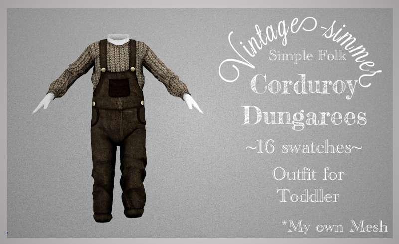 ˗ˏˋCorduroy Dungarees ˎˊ˗ Public realase: February 26
