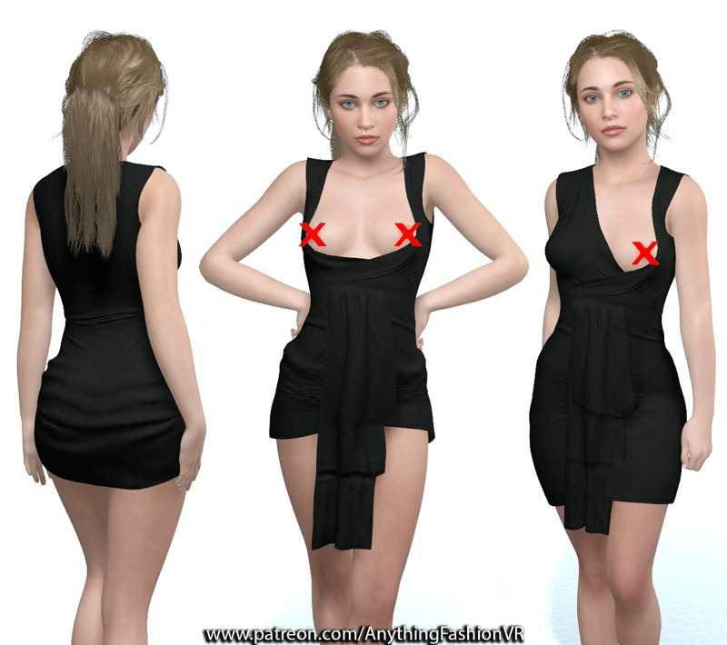 Black dress.  2 Exposed states
