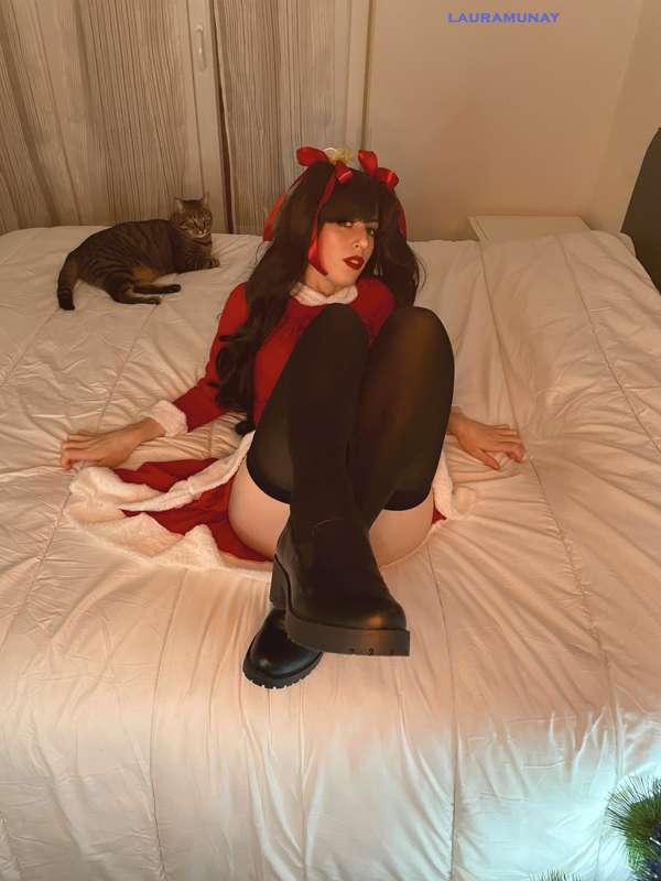 Rin Tohsaka Xmas cosplay