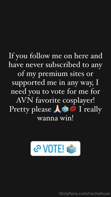 avn.com/awards/voting/favorite-cosplayer
 Everyone of you on..