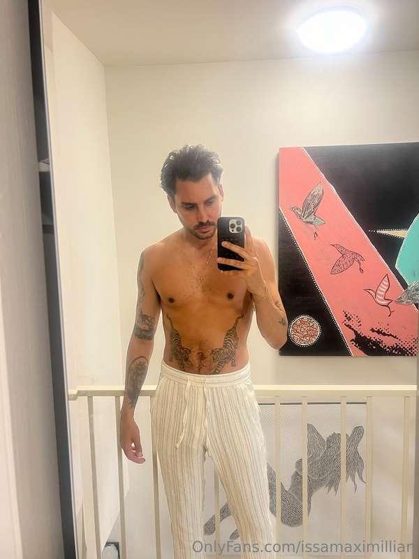 I could put a shirt on, but I like where this is going 😉