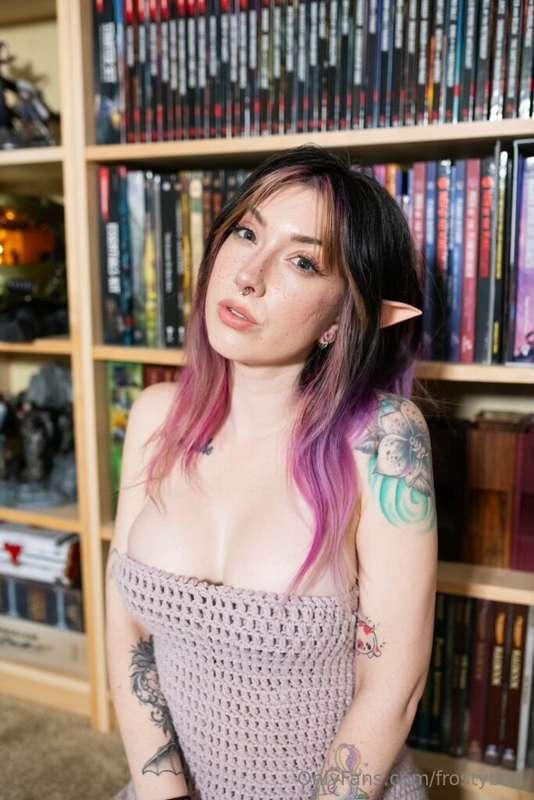 And here are my D&D books, figures, and my elf slave. Say hi..