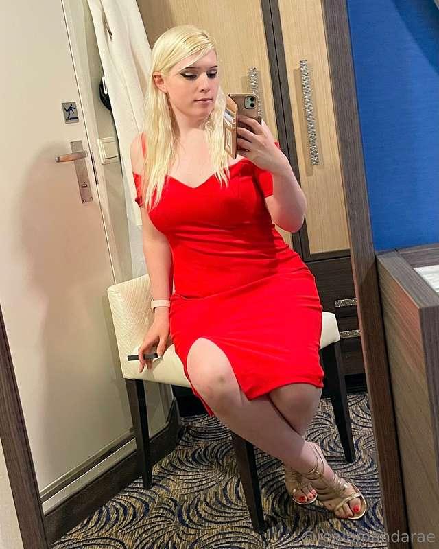 The trans lady in red 💕